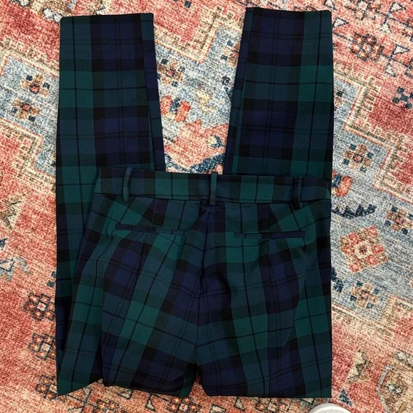 J. Crew Ruby Full Length Pants Blackwatch Plaid - Picture 4 of 7